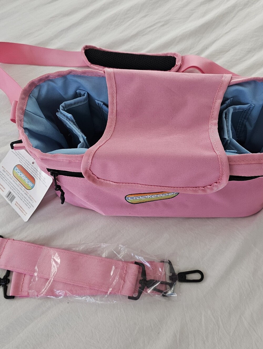 The CrapKeeper Pink Organizer Bag For Chairs, Strollers, Beach NWT - Picture 2 of 13